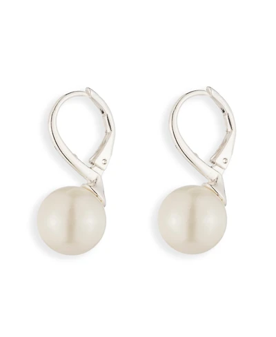 Lauren Ralph Lauren Silver-Tone Imitation Pearl Drop Earrings