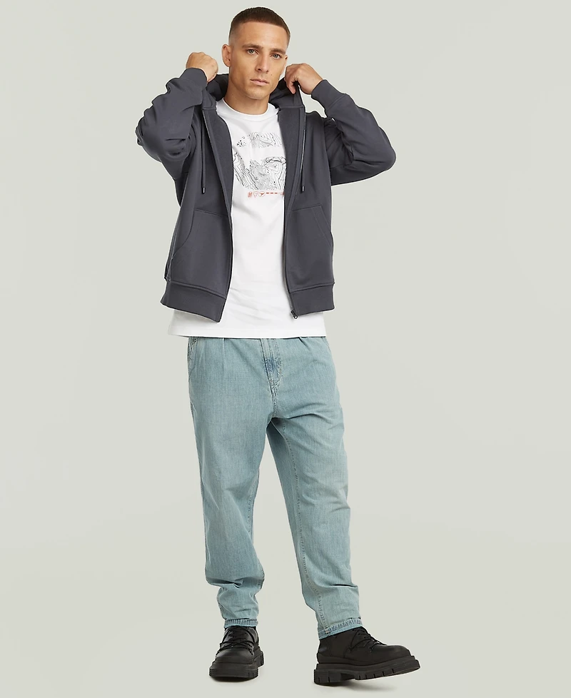 G-Star Raw Men's Back Graphic Hooded Zip Sweatshirt