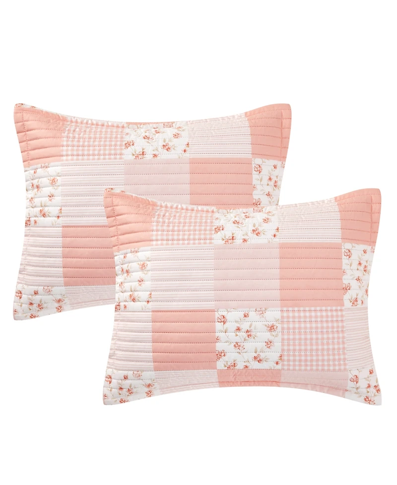 Chelsea Loft Pinsonic Patchwork Reversible -Pc. Quilt Set