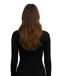 Modenaire Women's Ribbed Knit Flared-Hem Sweater Dress