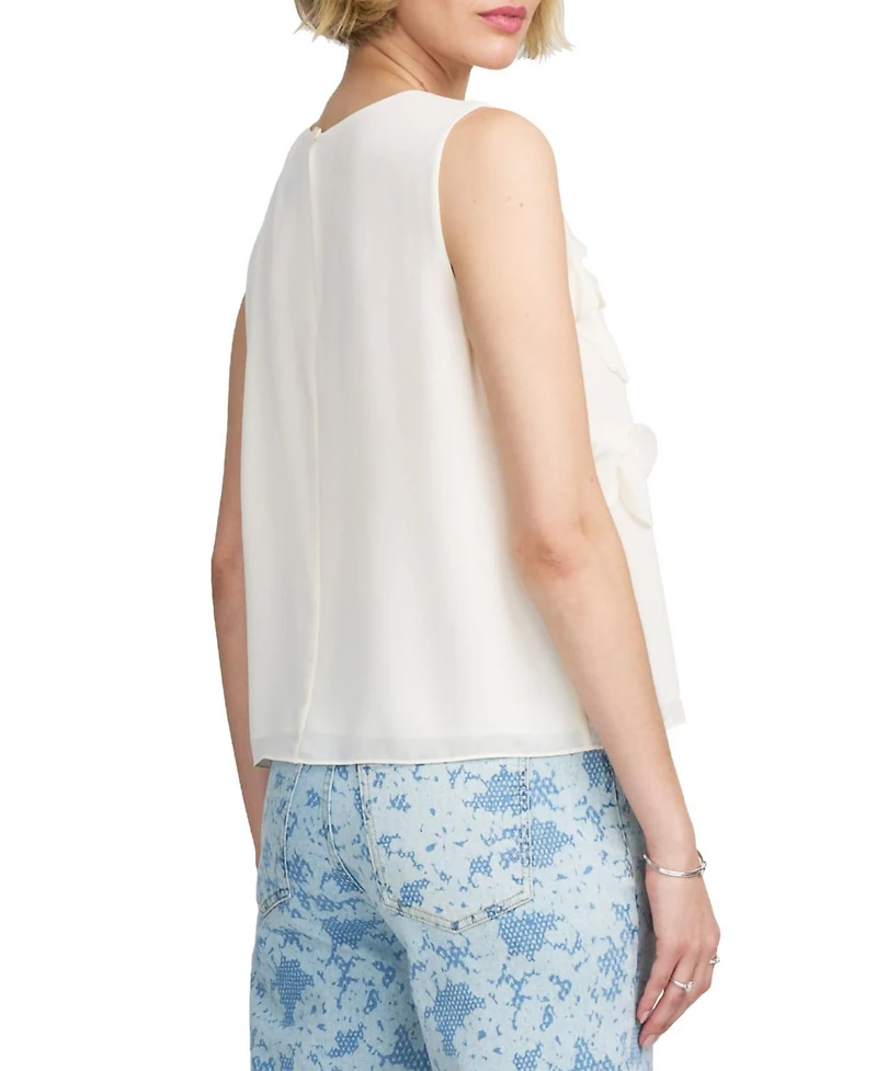 Elle Collection Women's Floral Applique Shell