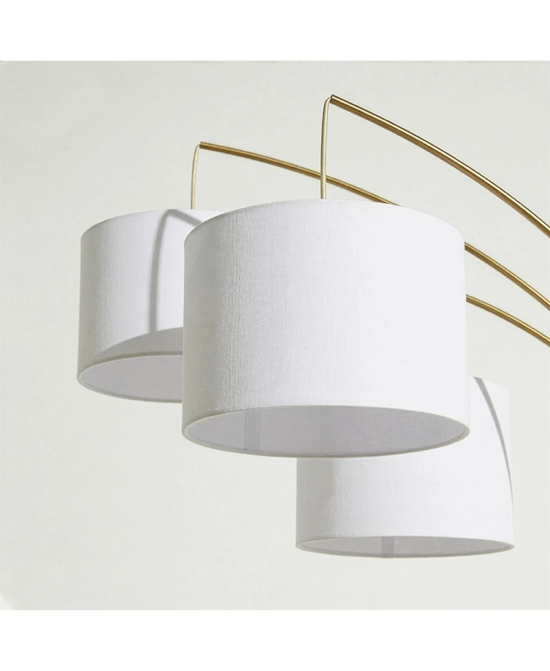 Trilage 84" Led Contemporary Arc Floor Lamp with Marble Base, Bulbs Included