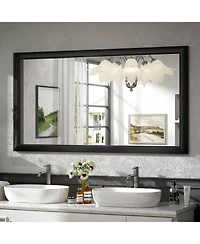 Apmir 55" x 30" Inch Thick Metal Framed Wall Mirrors for Bedroom
