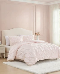 Laura Ashley Pintuck Solid Satin 2-Pc. Comforter Set, Twin Xl
