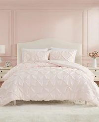 Laura Ashley Pintuck Solid Satin 3-Pc. Comforter Set