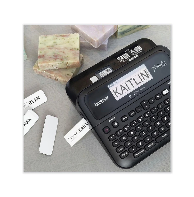 Brother P-Touch D-610BTVP 30 mm/s Print Speed Connected Label Maker with Color Display