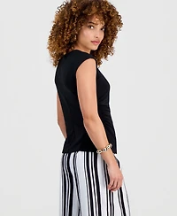 I.n.c. International Concepts Petite Sleeveless Cowlneck Top, Exclusively at Macy's