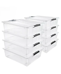 Sorbus Clear Plastic 40qt Underbed Storage Containers with Wheels