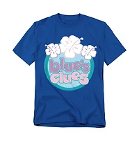 Logovision Men's Blues Clues Classic Hawaiian Flowers T-Shirt
