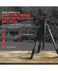 3Pod Everest T5 4-Section Carbon Fiber Tripod with H4 Ball Head and Arca-Type Quick Release
