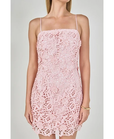 endless rose Women's 3D Sequins Lace Mini Dress