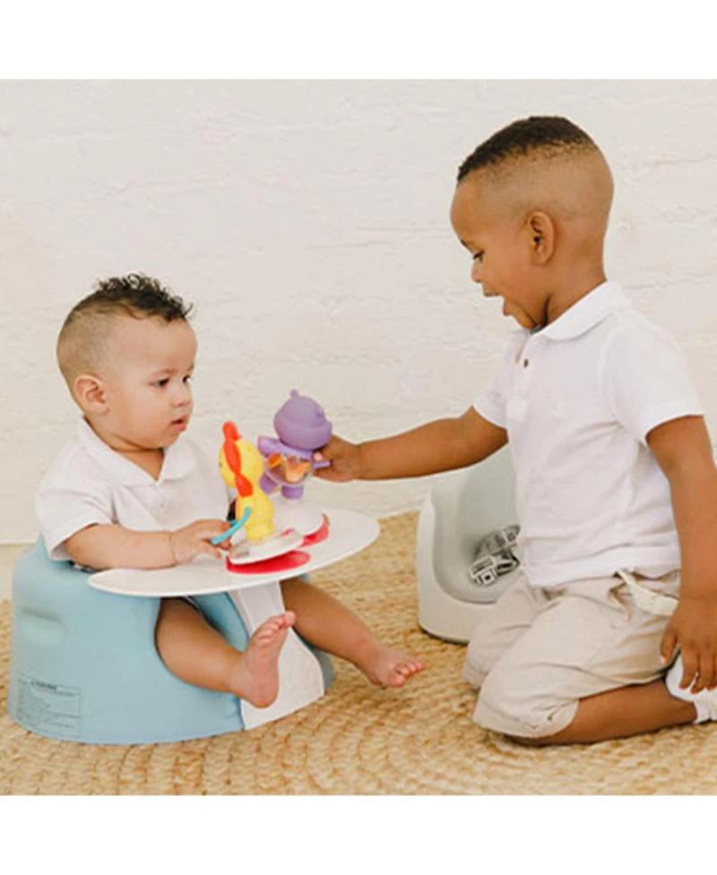 Bumbo Baby Infant Soft Foam Floor Seat with Eating and Play Top Tray Attachment