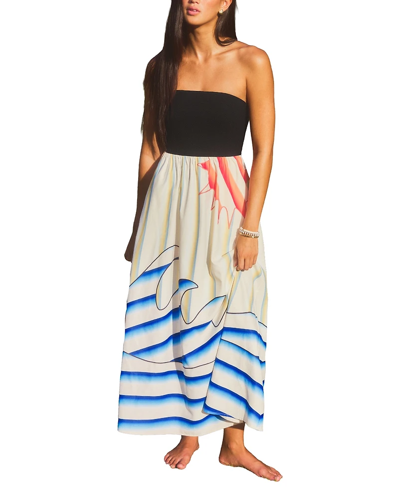 Cupshe Women's Room With a View Tropical Maxi Beach Dress