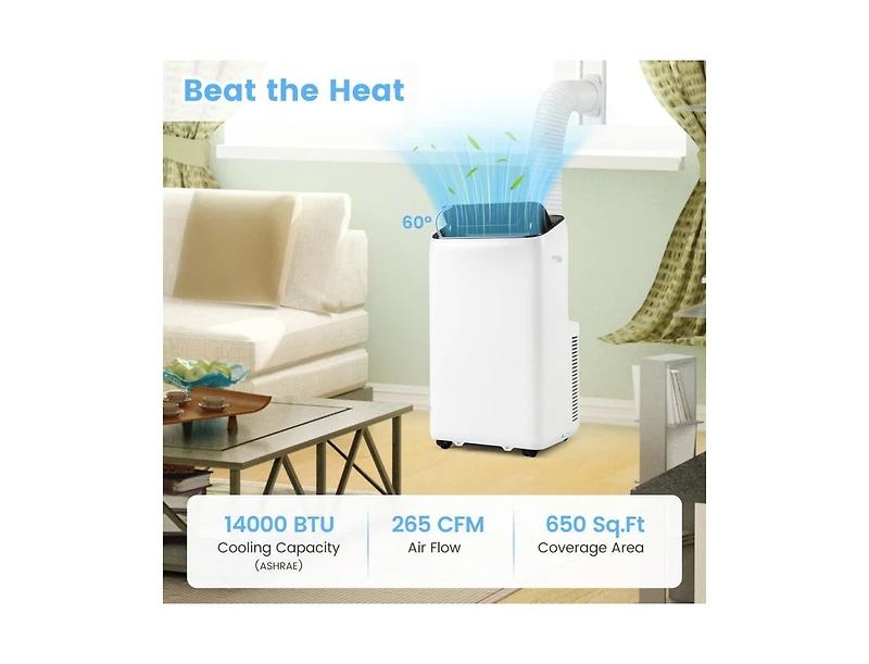 Mecale 14000 Btu Inverter Portable Air Conditioner with WiFi