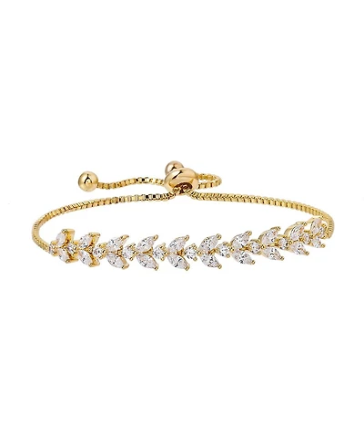 Gnuadz Gold Plated Bridal Tennis Bracelet Women Cz Chain