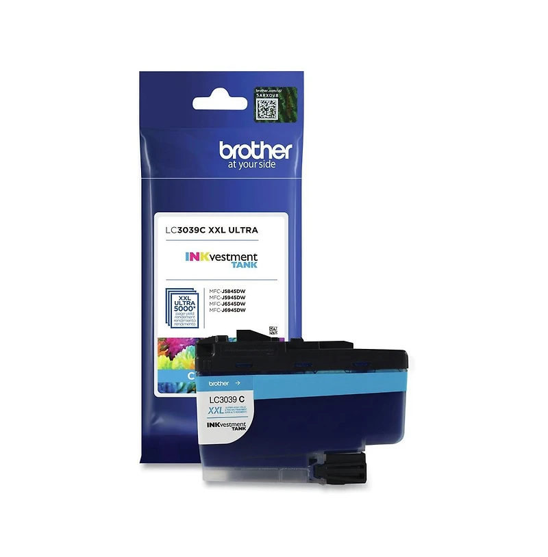 Brother LC3039C 5000 Page-Yield INKvestment Ultra High-Yield Ink