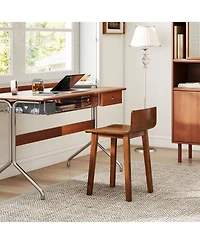 Slickblue Set of 2 Wooden Dining Chairs for Kitchen, Farmhouse Style Armless Side Chairs