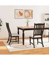 Slickblue Dining Chair Set of 2 Side Chairs with Solid Wood Legs