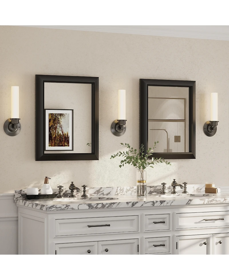 Apmir 16" x 20" Inch Thick Metal Framed Wall Mirrors for Bedroom