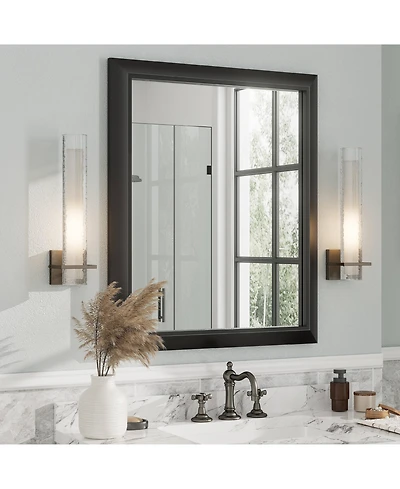 Apmir 30" x 36" Inch Thick Metal Framed Wall Mirrors for Bedroom