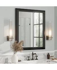 Apmir 30" x 36" Inch Thick Metal Framed Wall Mirrors for Bedroom