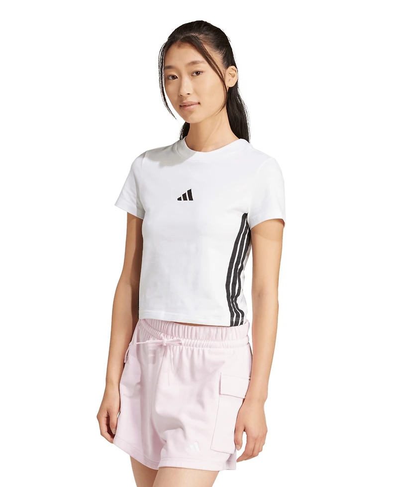 adidas Women's Essentials Slim-Fit Short-Sleeve Baby T-Shirt