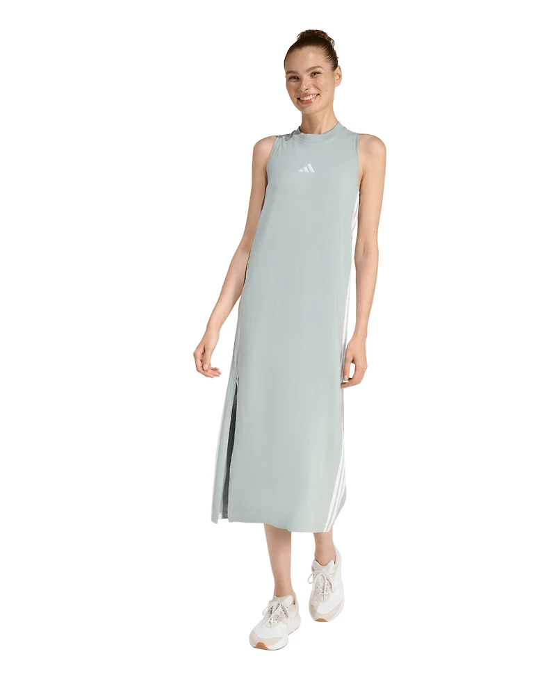 adidas Women's Cotton-Blend Sleeveless Racerback Maxi Dress