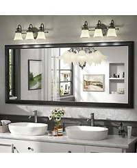 Apmir 72" x 32" Inch Thick Metal Framed Wall Mirrors for Bedroom