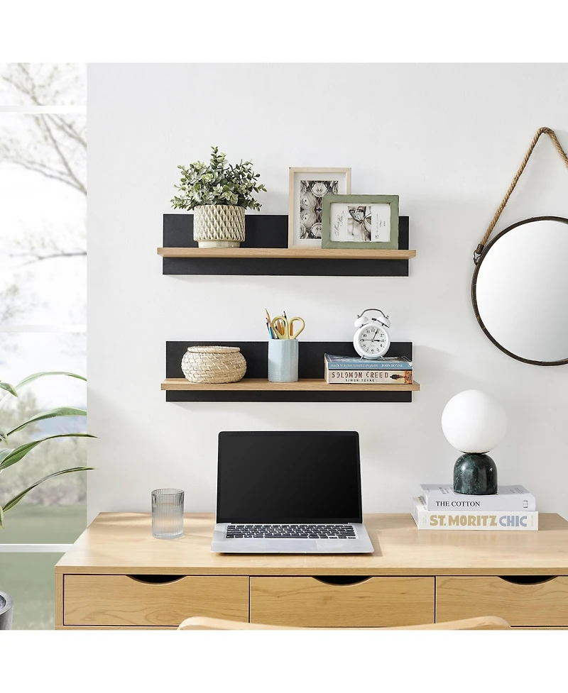 Danya B Repose Display Photo Ledge Shelf Set of 2