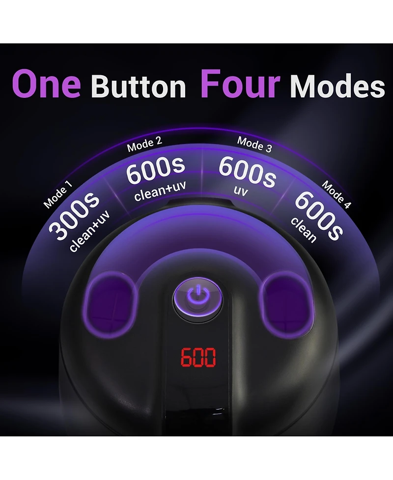 MySmile MS202B Cordless Ultrasonic Retainer and Jewelry Cleaning Pod for Home 48kHz with Digital Timer