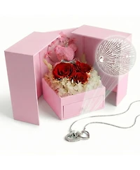 Gnuadz Preserved Box Hug Bear Necklace Couple Mother Gift