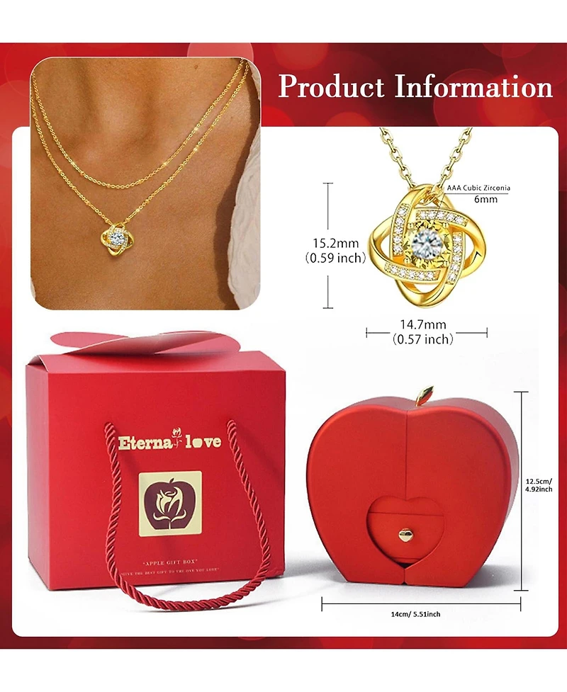 Gnuadz Preserved Four Leaf Necklace Gift Box Couple Mother Gift