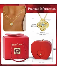 Gnuadz Preserved Four Leaf Necklace Gift Box Couple Mother Gift