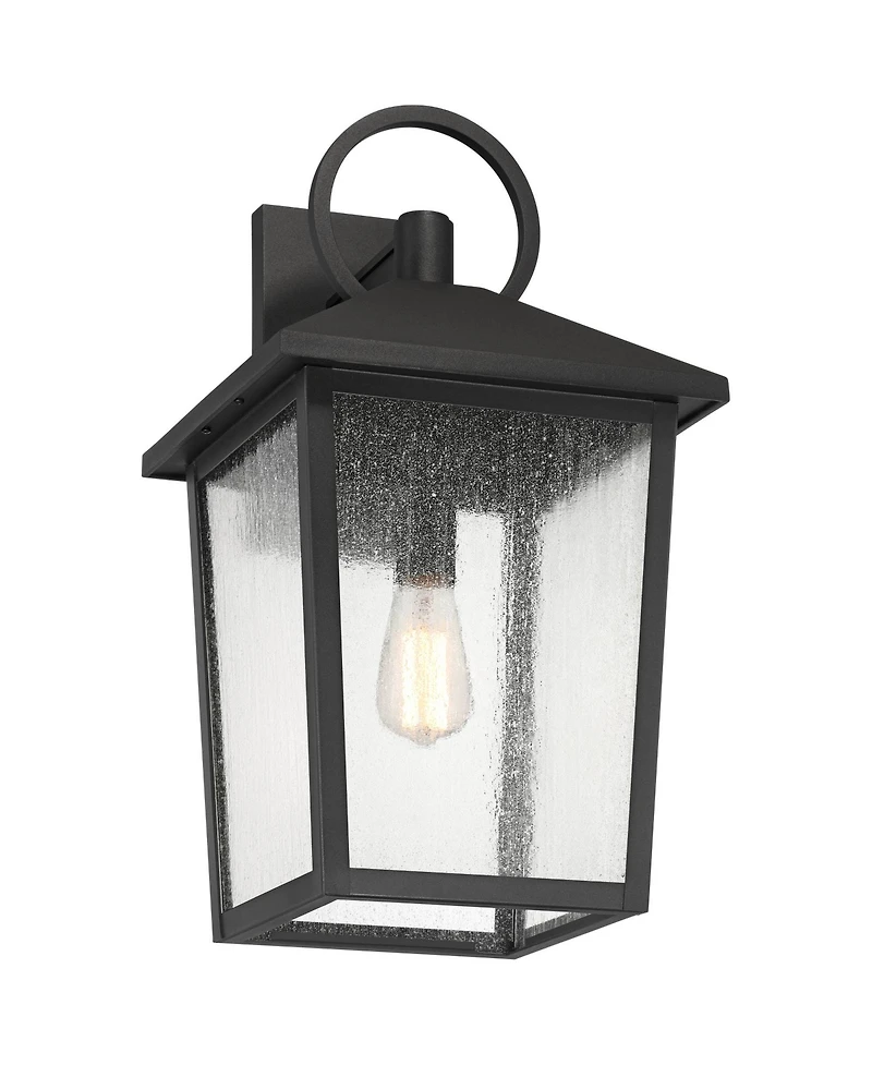 John Timberland Westmont 22"H Sand Black Outdoor Wall Light Set of 2