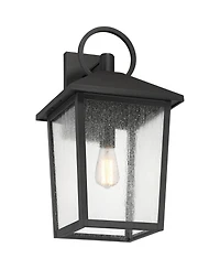 John Timberland Westmont 22"H Sand Black Outdoor Wall Light Set of 2