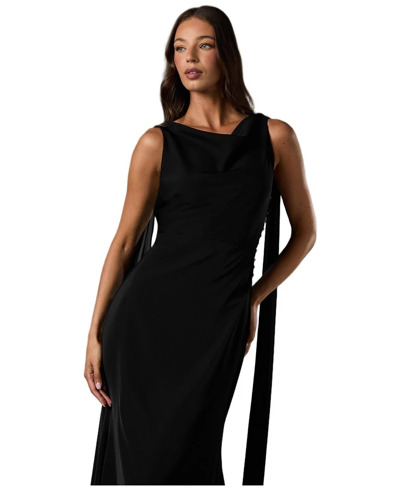 Coast Women's Cowl Back Crepe Maxi Dress