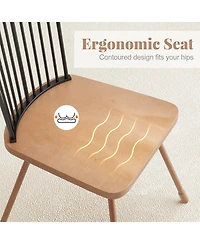 Slickblue Set of 2 Contemporary Accent Chair with Rubber Wood Frame, Armrests and Legs for Home Decor
