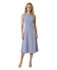 Modenaire Women's Sleeveless Structured Seaming Midi Dress