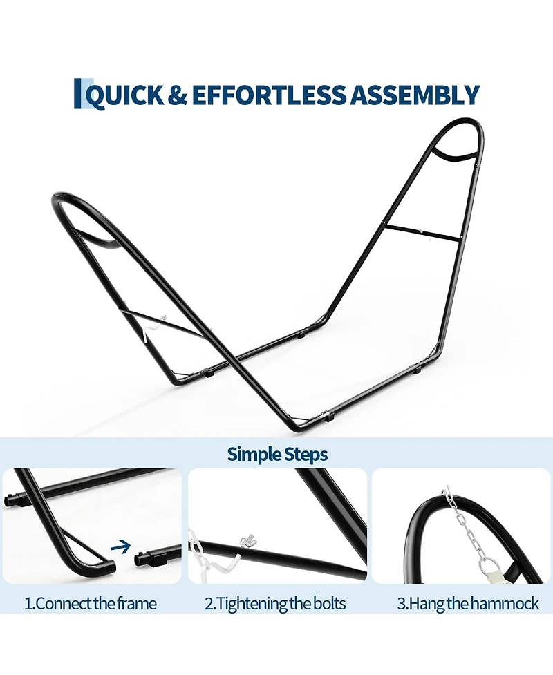 gaomon Portable Heavy Duty Universal Hammock Stand with Hooks and Chains for Outside, Patio, Backyard