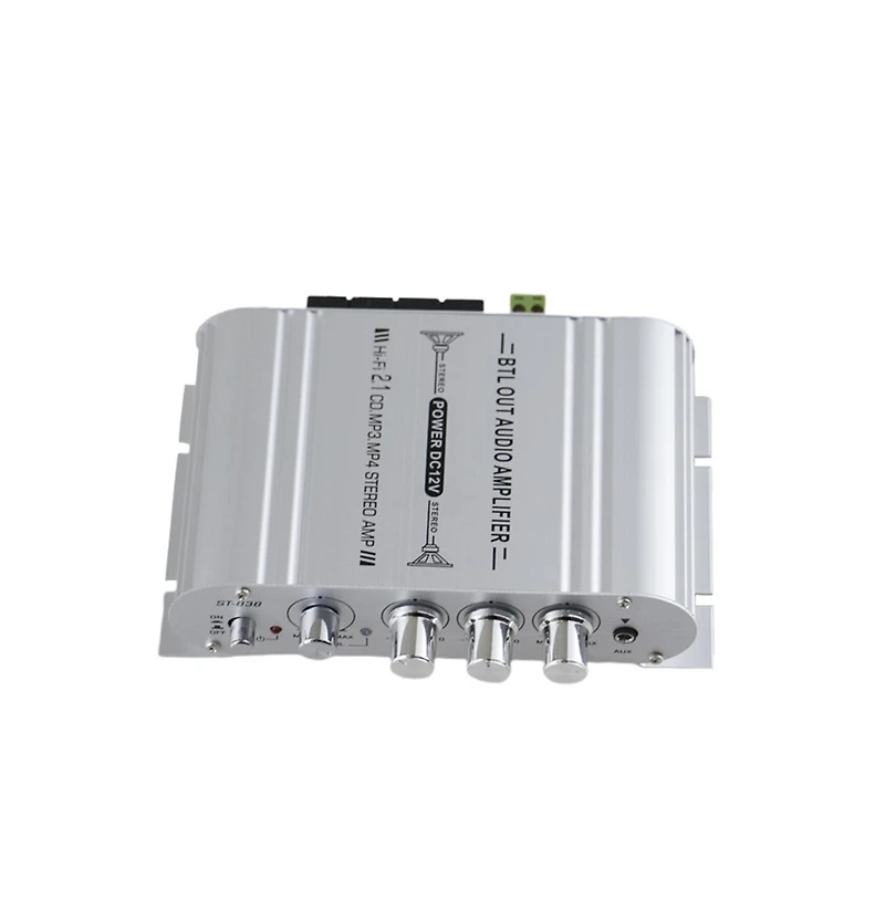 Artudatech 2.1 Channel Hi-Fi Amplifier - 80W Rms, Dc 12V for Car and Home Speakers