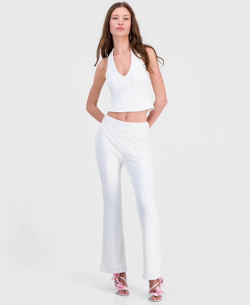 Guess Women's Joey Textured Halter Top