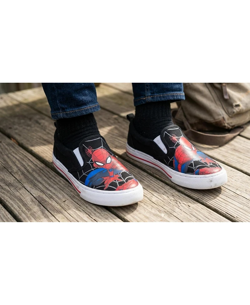 Spider-Man Toddler Spider Man Marvel Webbed Wonder Slip On Canvas Shoes (Toddlers/Little Kids)
