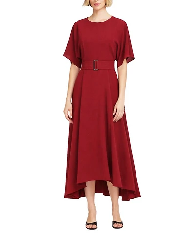 Elle Collection Women's Belted Midi Dress