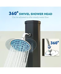 Outsunny 7.1FT Slolar Heated Outdoor Shower, 9.2 Gal Outdoor Solar Shower