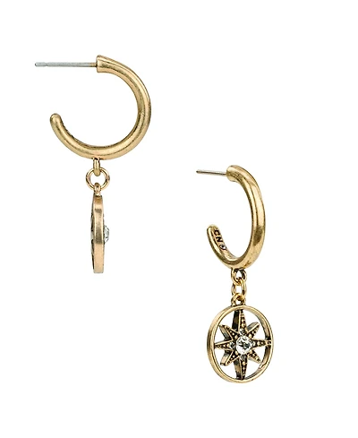 Patricia Nash Gold-Tone Plated Small Hoop Dangle Earrings