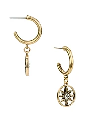 Patricia Nash Gold-Tone Plated Small Hoop Dangle Earrings