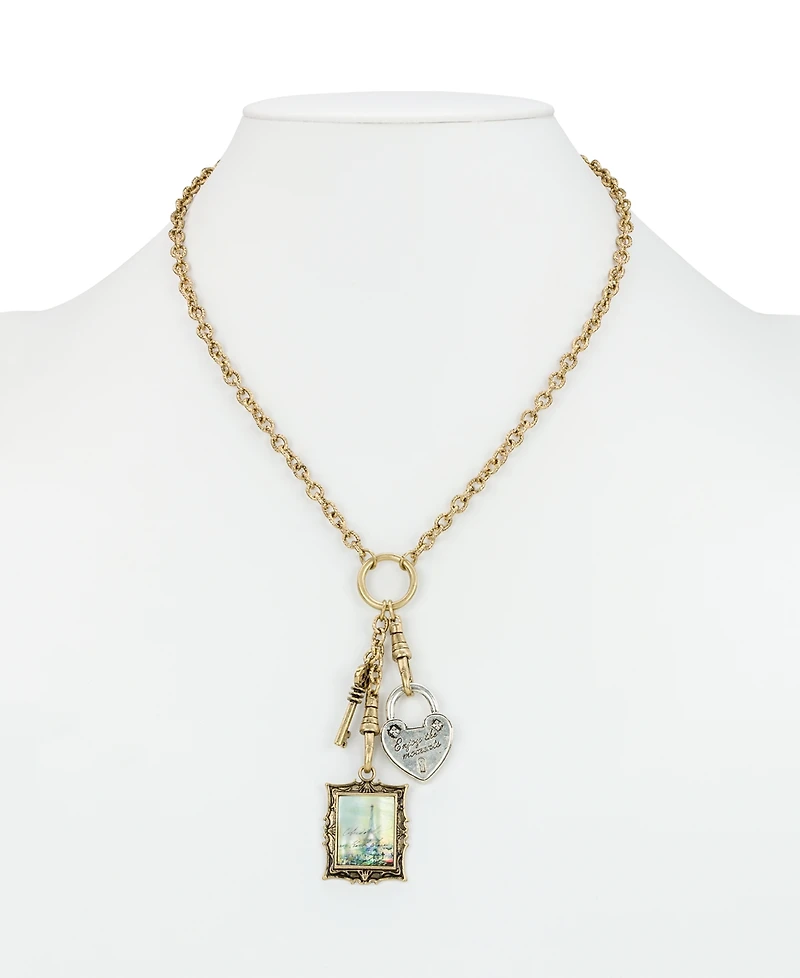 Patricia Nash Gold-Tone Plated Charm Dangle Necklace