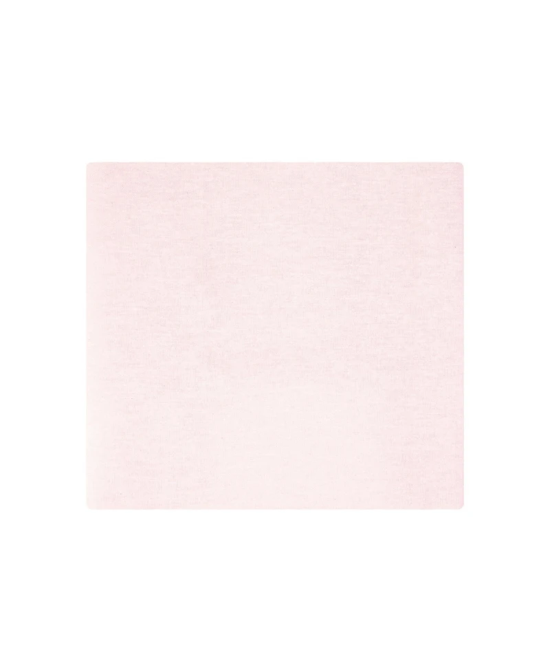 Hudson Baby Girl Cotton Poly Flannel Receiving Blankets Bundle, Outline Floral Soft Pink, One Size