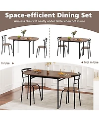 Slickblue 3 Pieces Dining Set with 2 Chairs and Modern Kitchen Table for Small Space