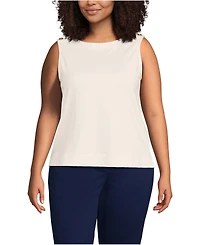 Lands' End Plus Mariner Button Shoulder Tank
